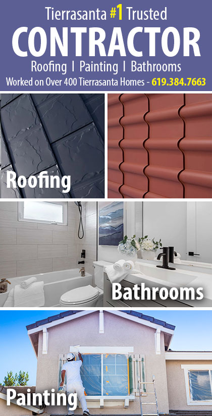 contractor tierrasanta roofing painting bathrooms