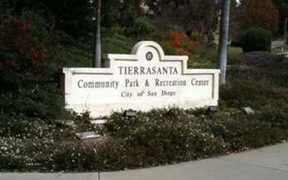 Tierrasanta Rec Center sign