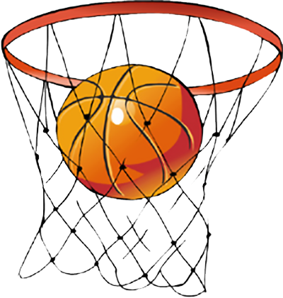 drawing of a basketball hoop