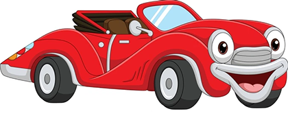 drawing of a convertible car