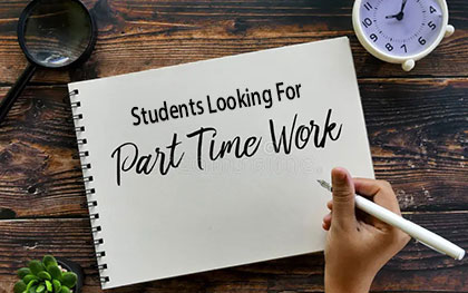 Part time work sign