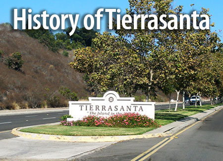 History of Tierrasanta sign background