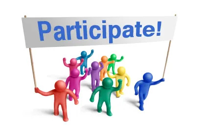 banner showing participate