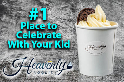 Heavenly Yogurt celebrate with your kid