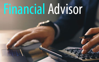 man at keyboard financial advisor